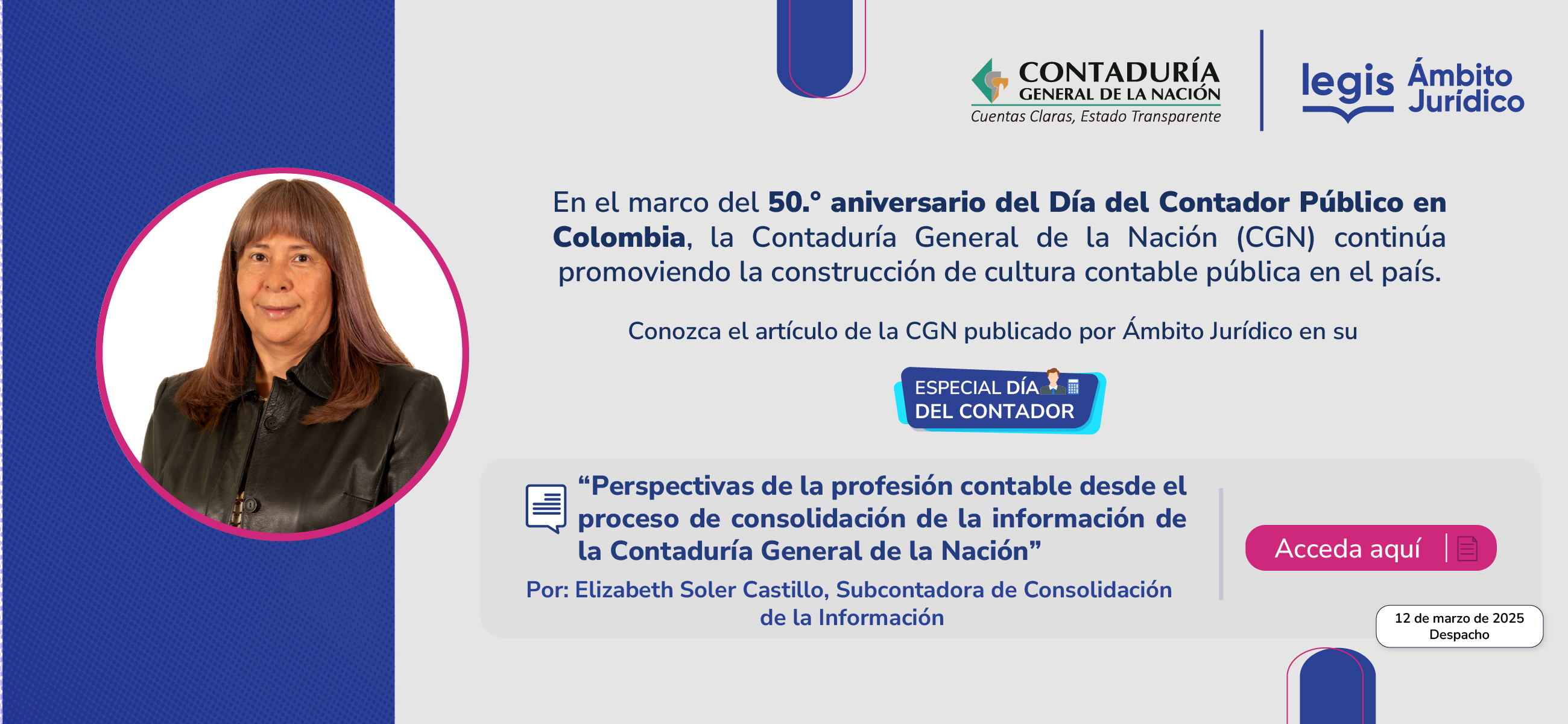 Revise el artículo “Perspectivas de la profesión contable desde el proceso de consolidación de la información de la Contaduría General de la Nación”