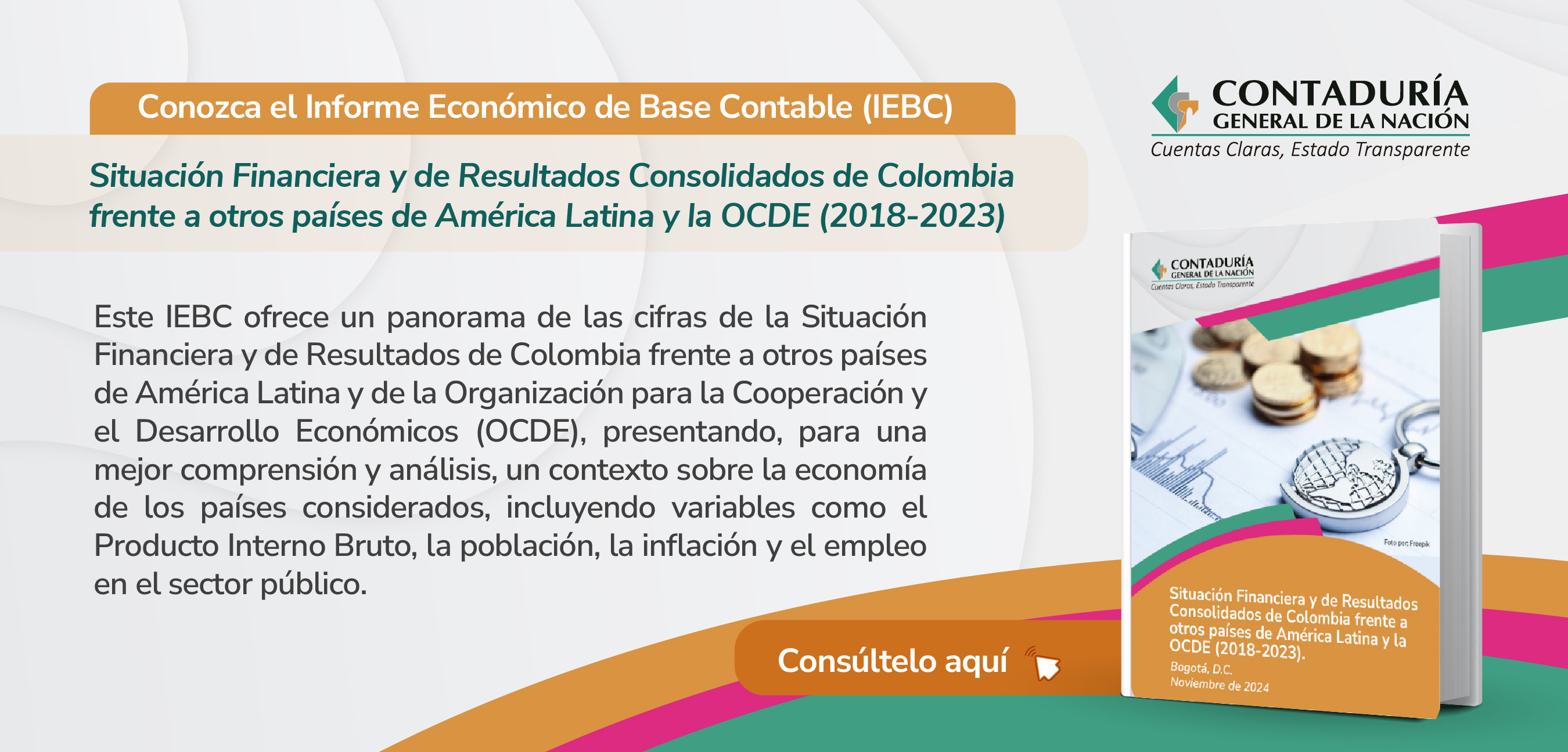 Conozca el Informe Económico de Base Contable: Situación Financiera y de Resultados Consolidados de Colombia frente a otros países de América Latina y la OCDE (2018-2023)