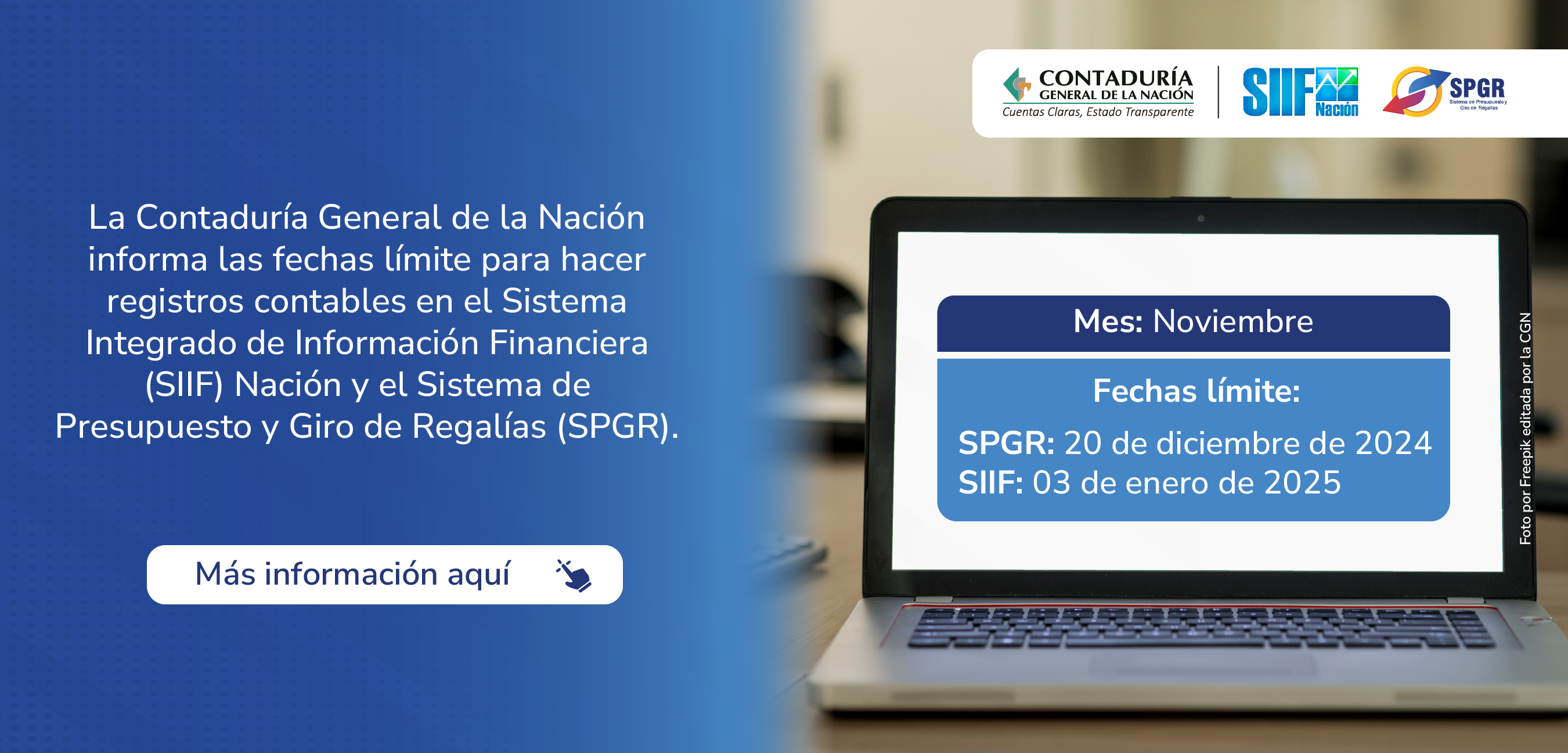 Conozca las fechas límite para hacer registros contables en el SIIF Nación y el SPGR