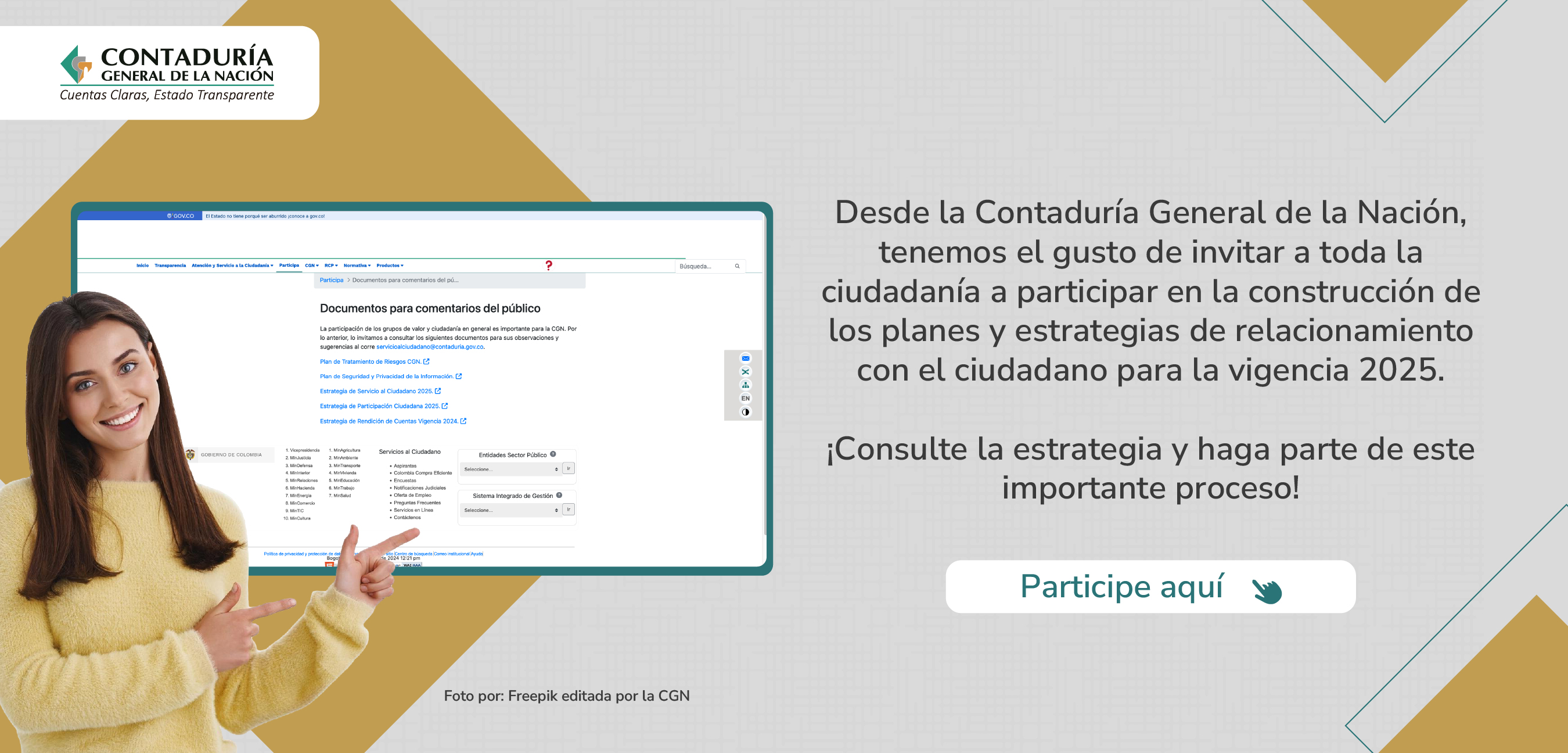 Participe en la construcción de los planes y estrategias de relacionamiento de la vigencia 2025