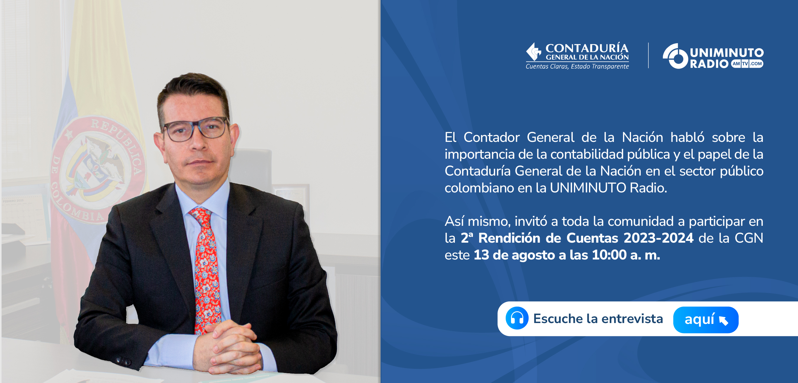 El Contador General de la Nación hizo presencia en UNIMINUTO Radio