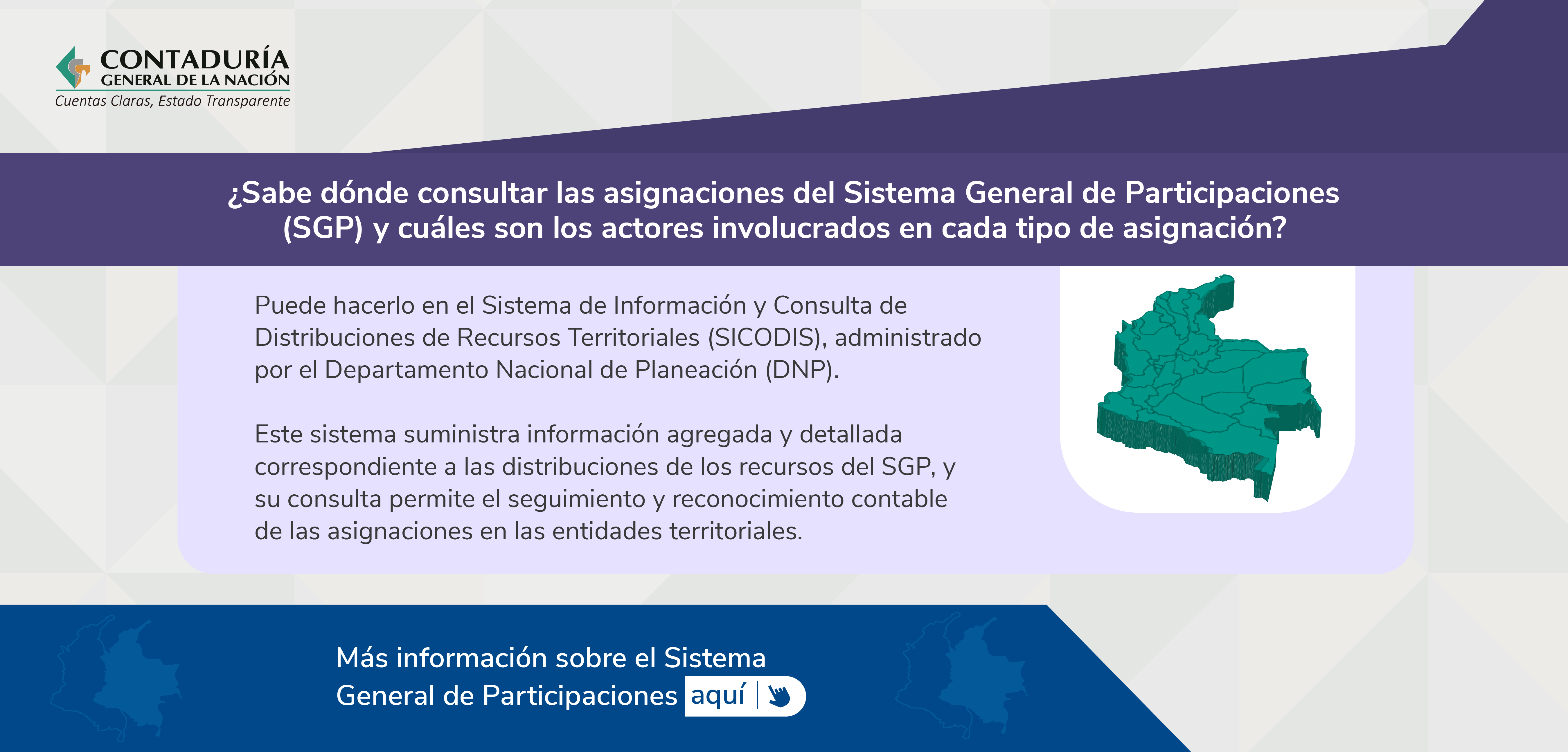 Consulte los recursos del Sistema General de Participaciones (SGP)