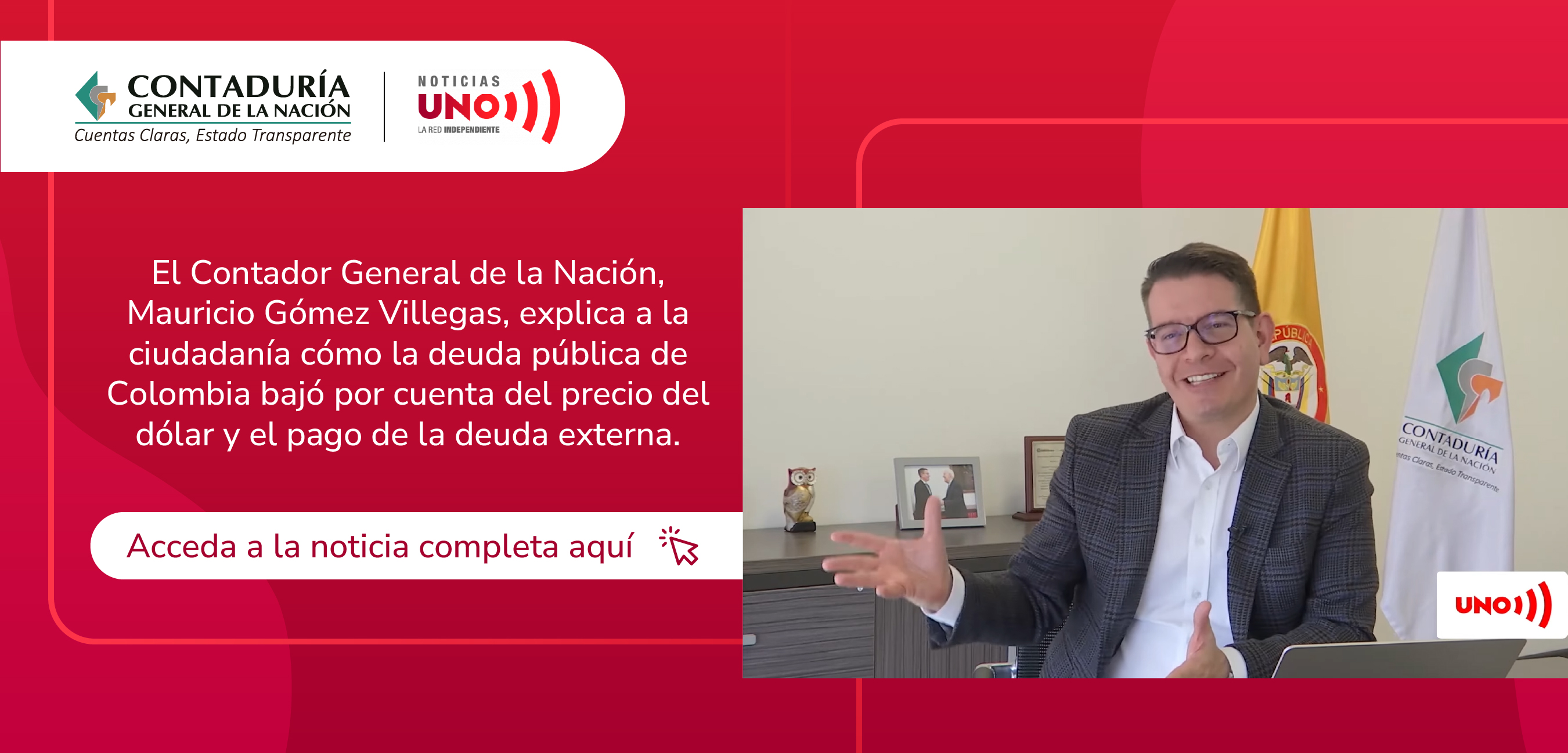 El Contador General de la Nación en Noticias Uno